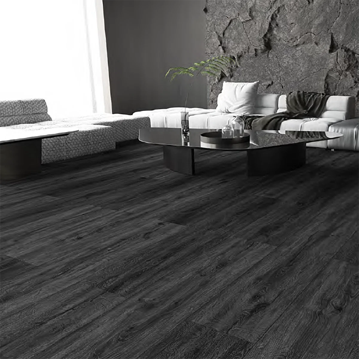 Black Ash Luxury Click Vinyl Flooring 5mm