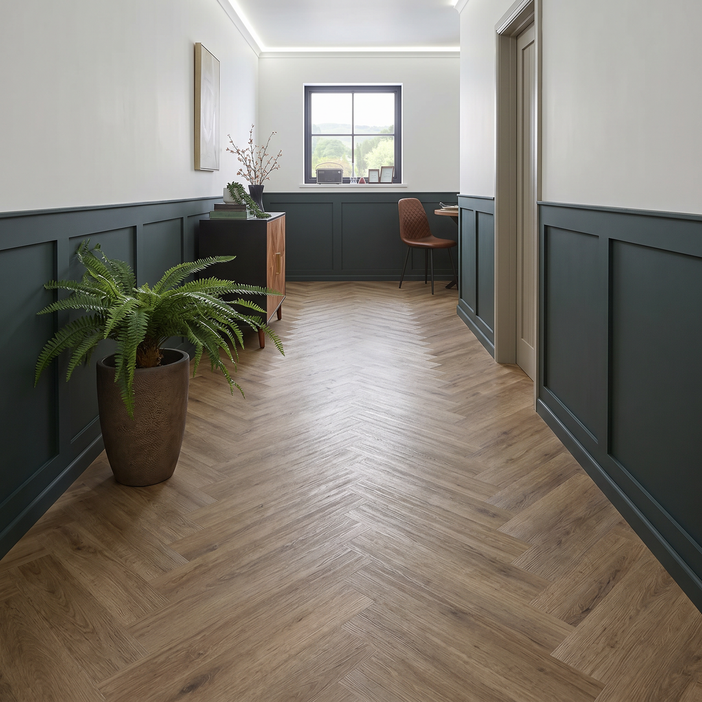 French Oak Herringbone Luxury Click Vinyl Flooring 5.2mm