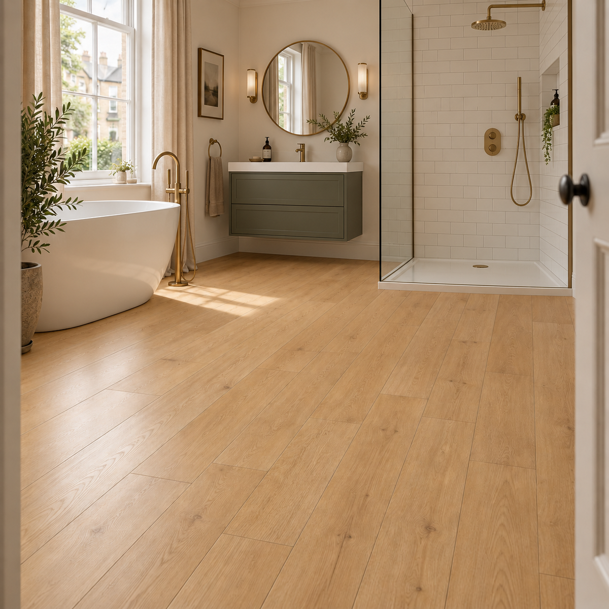 Taupe oak Luxury Click Vinyl Flooring 6mm