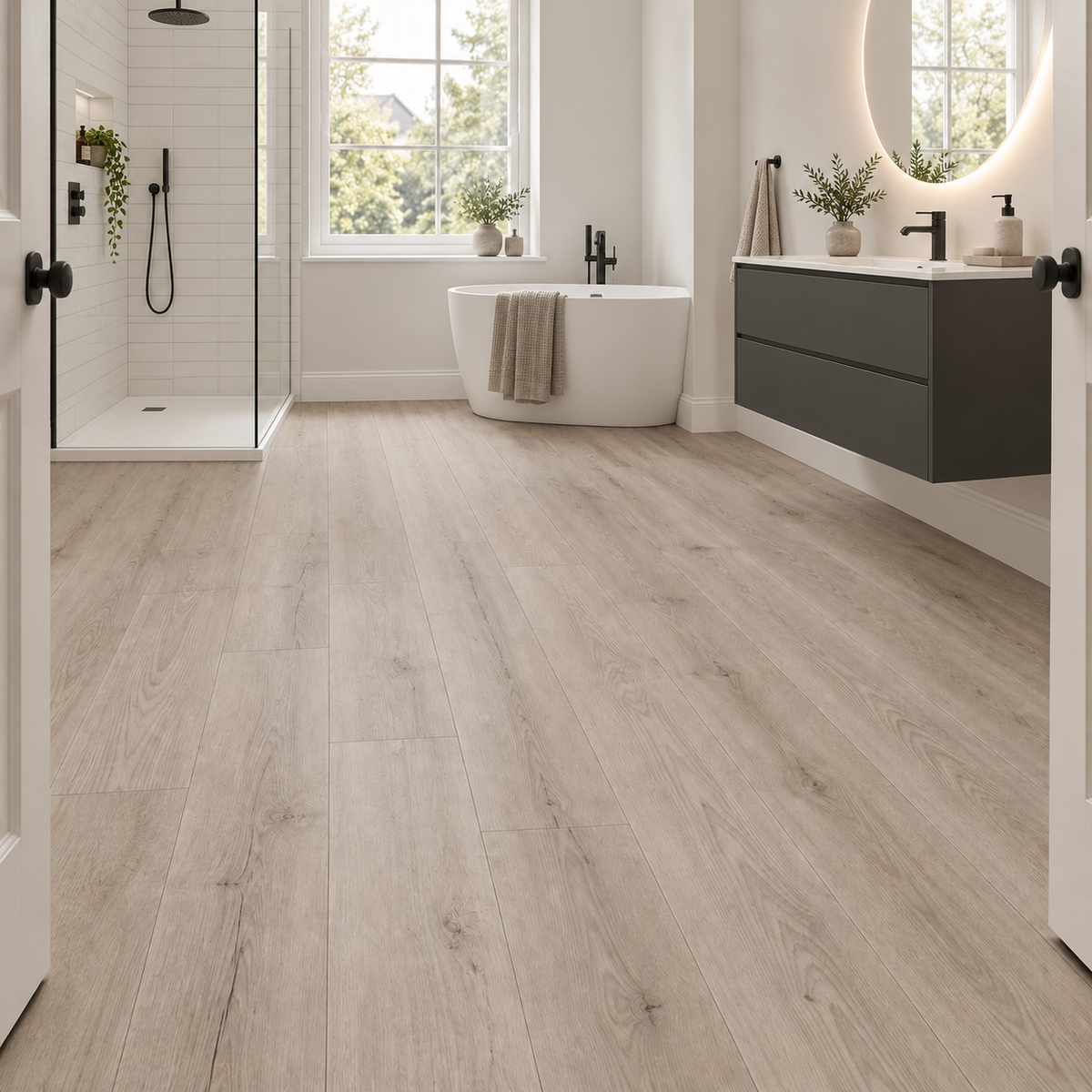 Stone Grey Oak Luxury Click Vinyl Flooring 6mm