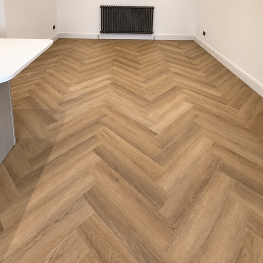 Lesedi Oak Herringbone Luxury Click Vinyl Flooring 5mm