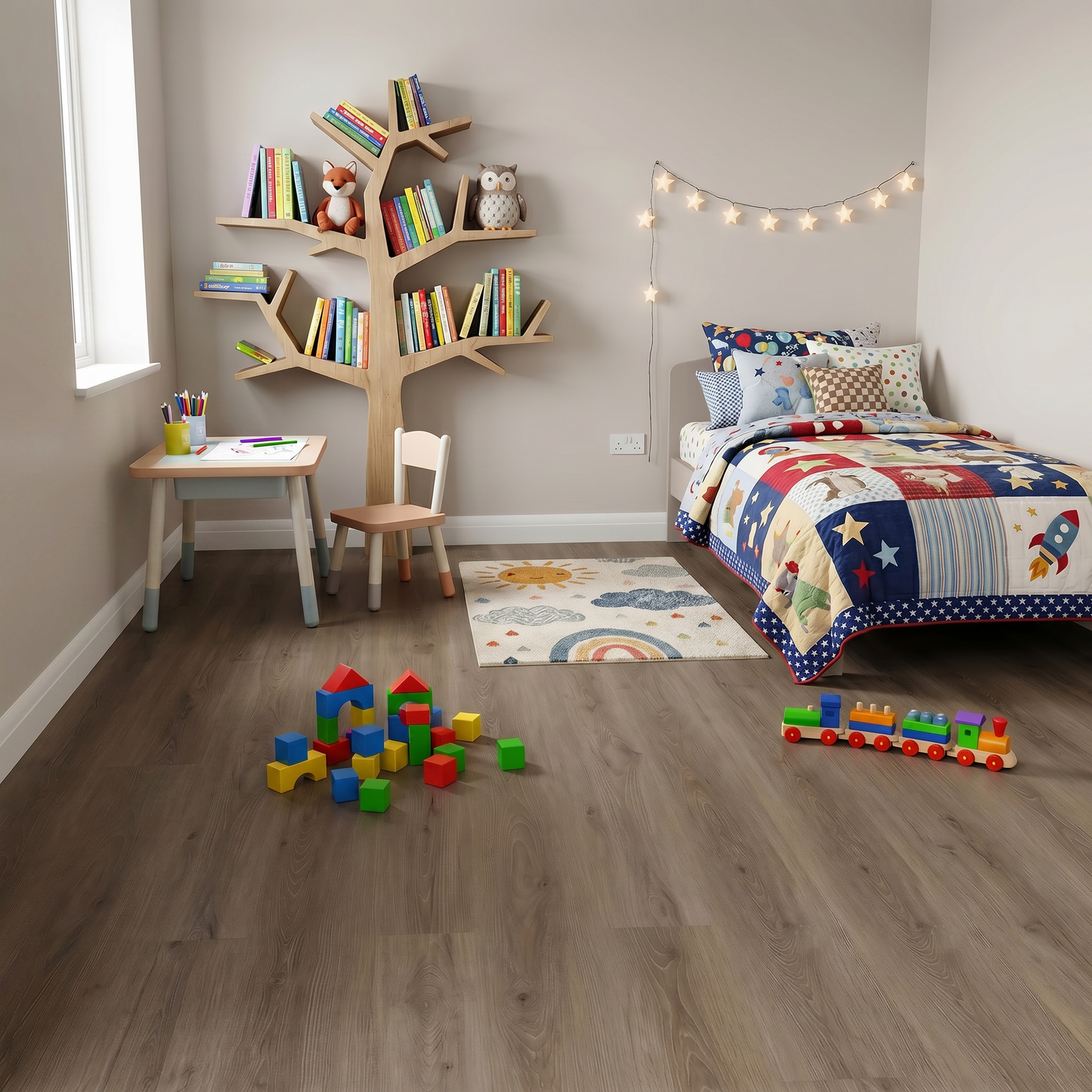 Warm Ash Luxury Click Vinyl Flooring 5mm