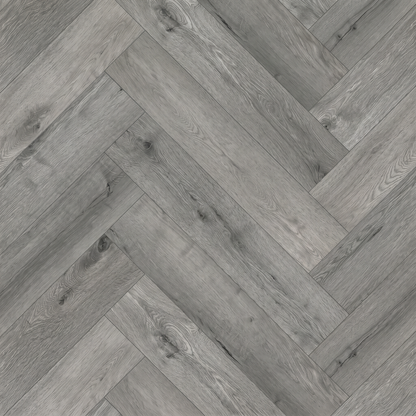 Azure Grey Herringbone Luxury Click Vinyl Flooring 5mm