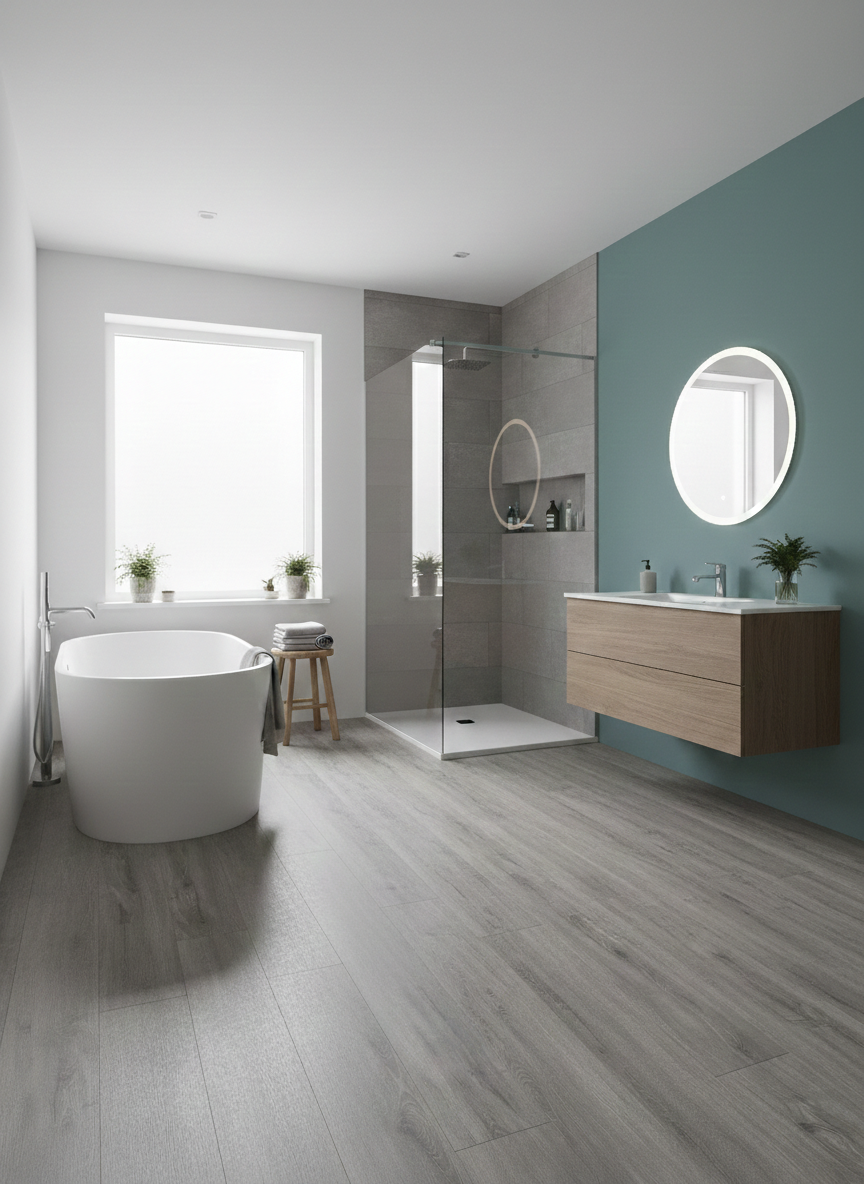 Azure Grey Luxury Click Vinyl Flooring 5mm