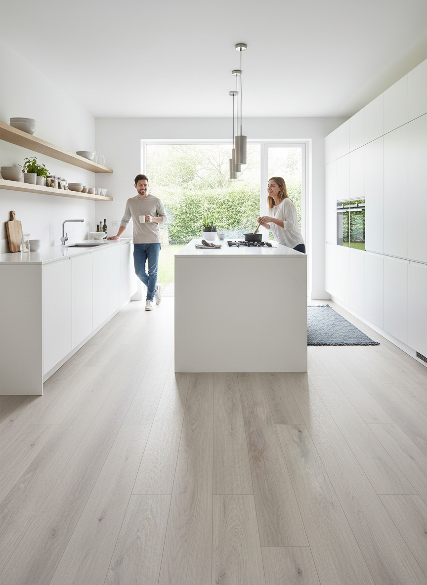 Ivory Luxury Click Vinyl Flooring 5mm